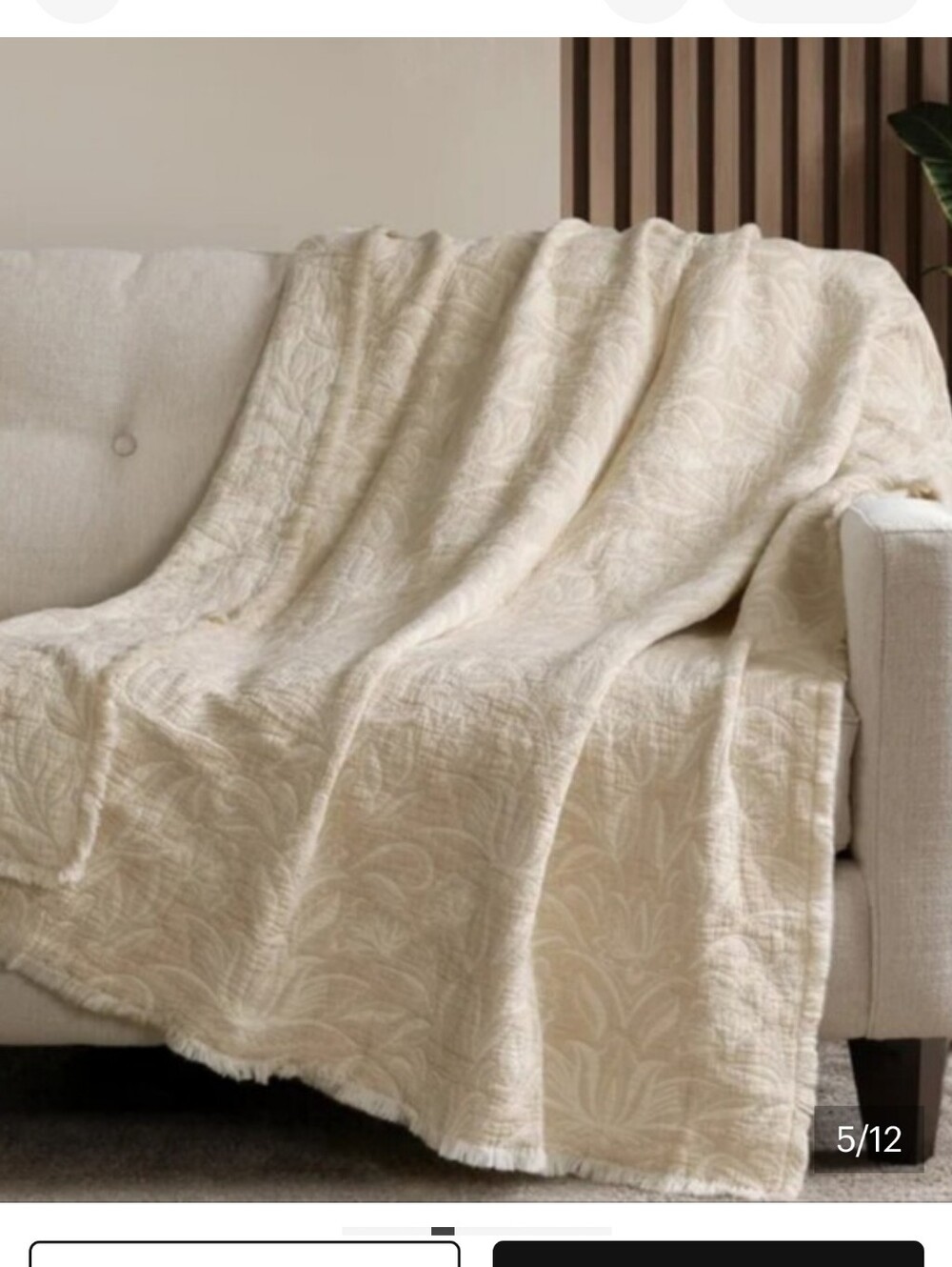Reversible Cotton Throw Blanket 50x70, Brand New - Picture 2 of 12